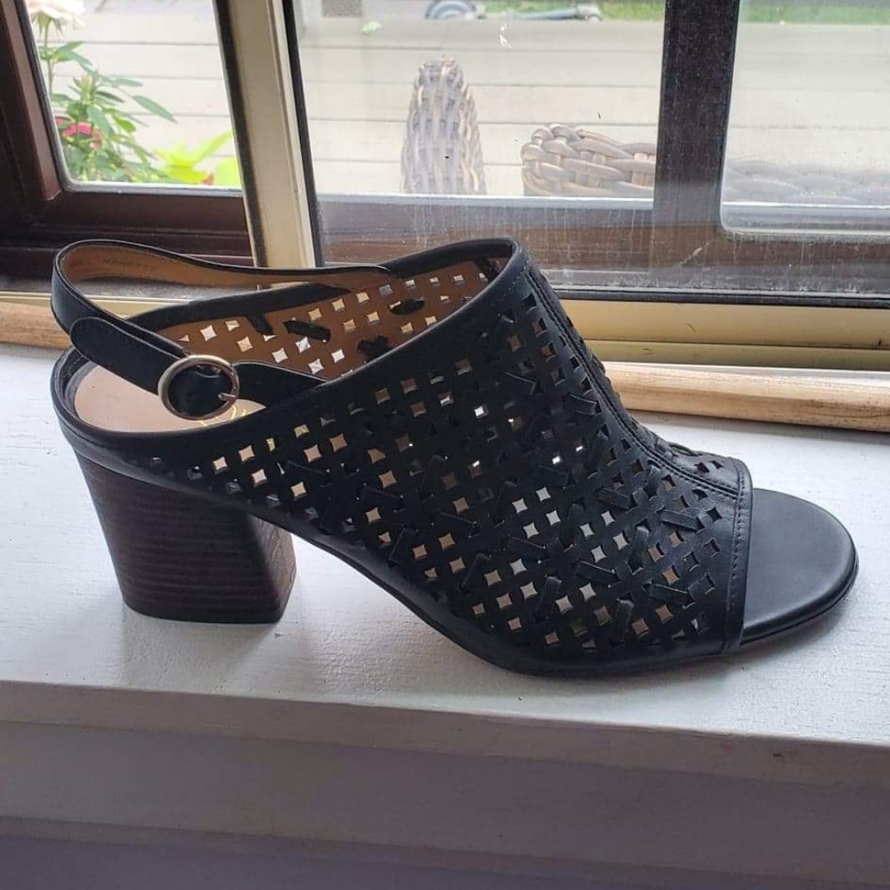 Franco Sarto Nanette black leather sandals, 9